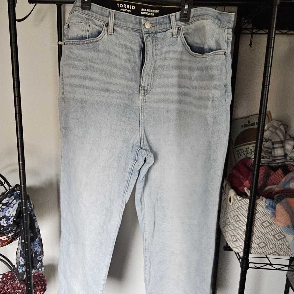 Torrid Women's Straight Leg Jeans in Light Blue